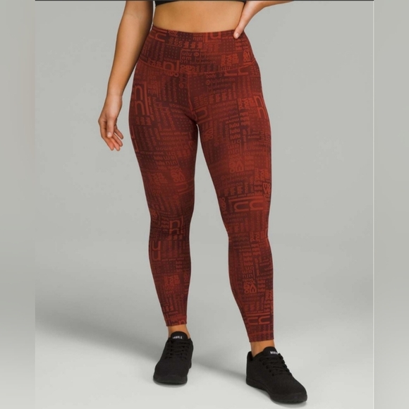 Lululemon Wunder Train Contour Fit High-Rise Tight 25"Lululemon Ombre Red Mult 6 - Picture 5 of 12